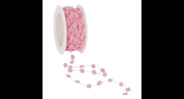 Pluche dots cadeaulint roze – 9 mm × 10 m