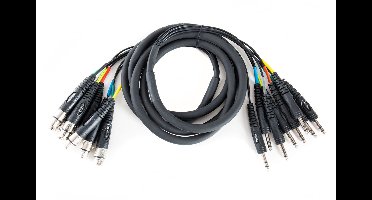 MUSIC STORE MC-08 8-voudig Multicore 3m XLR-female /jack symmetrisch - Multicore kabel