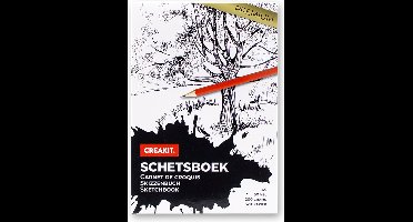 CREAKIT. Schetsboek A5 – 50 Vellen – Tekenpapier – Schtetsblok – Schetsboek voor Kinderen en Volwassenen – 200 grs – Tekenblok – Wit papier