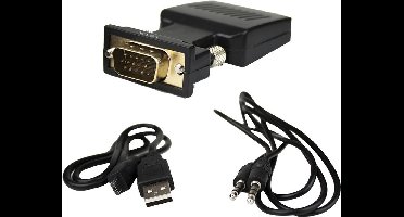 VGA naar HDMI-adapter met 3,5 mm audio-aansluiting