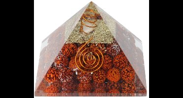 Orgonite piramide rudraksha - 7,5 cm x 7,5 cm x 5,5 cm