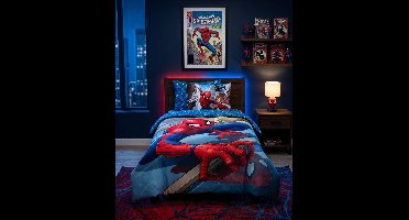 Jongensbeddengoed Spider-Man Marvel 140x200 cm + Sloop 65x65 cm 100% Katoen