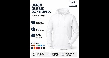 Daiber Hoodie Heren - Sweatshirt Heren met Capuchon - (Wit) - Maat 3XL - Inclusief 2 TLRGolf Wasknijpers