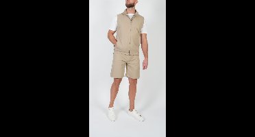 BASKO - ZOMERSET - GILET + SHORT - BEIGE - MAAT XL
