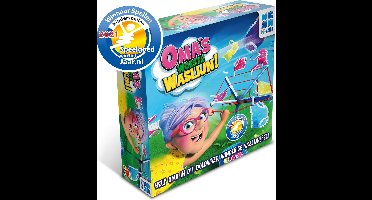 Megableu Oma's Woeste Waslijn - Grappig Actiespel voor Kinderen - Vanaf 4 Jaar - 2-4 Spelers - Kinderspel met Draaiende Waslijn
