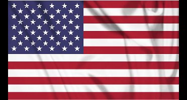 Fosco Vlag USA - 100% polyester met bevestigingsringen - 1 x 1,5 m