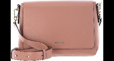 MANDARINA DUCK Leren Schoudertas Luna Shoulder Bag With Flap Desert Sand Oud roze