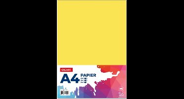 CREAKIT. Papier A4 – 100 Vellen – Knutselen voor Kinderen en Volwassenen – Tekenpapier voor Kinderen – 80 grams – Knutselpapier – Gekleurd Papier – Geel
