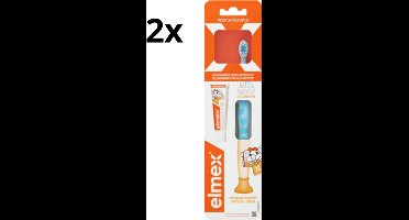Elmex Leertandenborstel 0-2 Jaar + 12 ml Tandpasta - 2 stuks