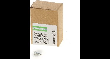 Hoenderdaal Spaanplaatschroef verzinkt platverzonken kop PZ2 voldraad 3.5X12 (per 200 stuks)
