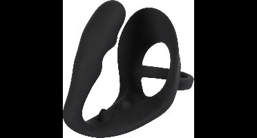 Black Velvets – Multifunctionele Siliconen Plug met Ringen en Genopte Steel voor Puur Plezier 9 cm – Zwart
