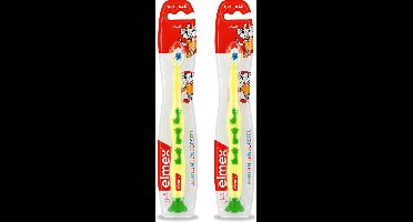 2 x Elmex - Tandenborstel - Leertandenborstel Zacht (0-3 jaar) - Peuterverzorging - 1 tandenborstel - Bulkverpakking - 2 stuks