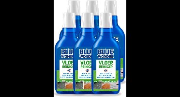 6 x Blue Wonder - Vloerreiniger - Grondige Schoonmaak - 750 ml - Voordeelverpakking - 6 stuks