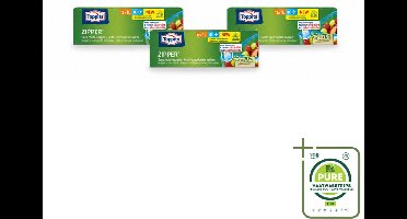 3 x Toppits – Zipper Multifunctionele Zakken – 1 Liter – 12 Zakjes - Grootverpakking - Vaatwasstrips - Zipper Zakken - Lekken - Voedsel Bewaren - Restjes Opbergen - Snacks