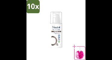 10 x Neutral – Dagcrème – Parfumvrij – 50 ml - Bulkverpakking - Gevoelige huid - Douchemop - Dagcrème