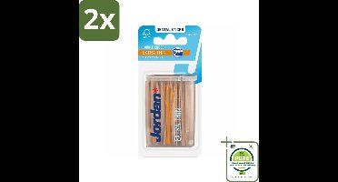 Jordan Tandenstokers Double Ended Extra Thin 105 stuks per verpakking - Voordeelverpakking - 2 stuks - Tandenstokers - Interdentale ruimtes