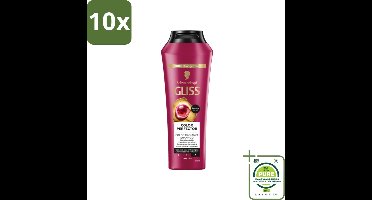 10 x Gliss - Shampoo - Color Protect & Shine - Voor Langdurige Kleurbehoud - 250 ml - Grootverpakking - Kleurbehoud Shampoo - Glans Shampoo - Geverfd Haar Shampoo - Highlights Shampoo - Kleurbescherming Shampoo