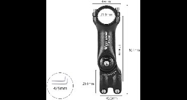 Verstelbare Stuurpen Verhoger Aluminiumlegering 120mm