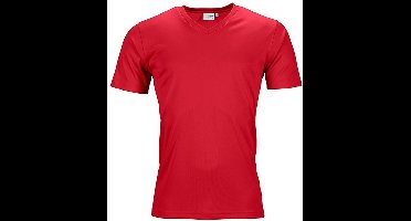 Fusible Systems - Heren Actief James and Nicholson T-Shirt met V-Hals (Rood)