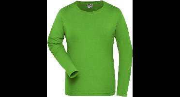 James and Nicholson Dames/dames Organic Cotton Sweater met lange mouwen (Kalk groen)