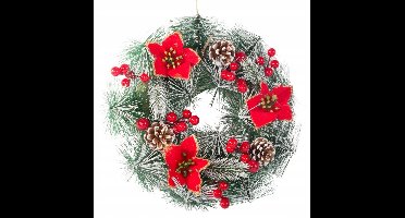 Hangzhou A Link Star Technology - Kerstdecoratieve Krans - 20cm - Natuurlijk - Lichtgewicht
