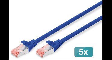 CAT6 sFTP kabel 10 meter Blauw - 10 stuks