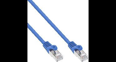 InLine® Patchkabel, SF/UTP, Cat.5e, blauw, 0,25m