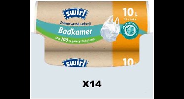 14x Swirl Pedaalemmerzakken met Handvat 10 liter 37 stuks