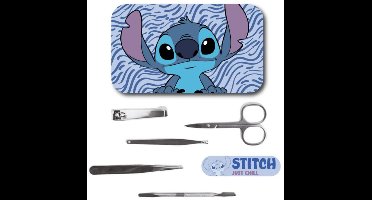 Disney Stitch Manicure Set Meisjes – Nagelset Kinderen met Schaartje, Knipper en Vijl – Compact Reisset