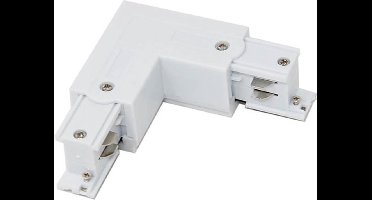 Spanningsrail Doorverbinder - Oficto - Hoek L Koppeling Links - 3 Fase - Wit