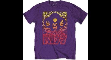 Kiss - Gradient Group Heren T-shirt - S - Paars