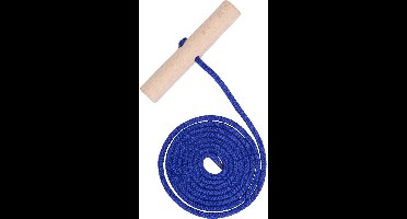 Vedes slee trekkoord met houten handvat - winteraccessoire blauw.