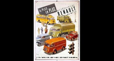 RENAULT Regie nationale R  Metalen wandbord 30 x 40 cm.​