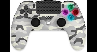 Freaks and Geeks Draadloze Controller - Touchpad - Verlichting - Vibratie - Witte Camo - PS4/PC