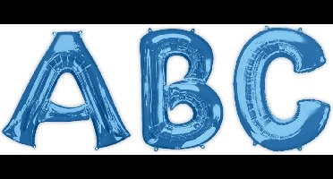 Blauwe aluminium letter ballon - Feestdecoratievoorwerp