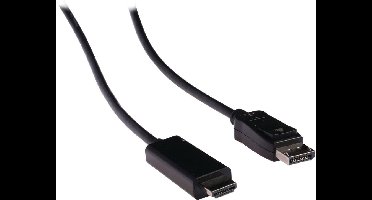Transmedia DisplayPort 1.1 naar HDMI 1.3 kabel (Full HD 1080p) / zwart - 1 meter