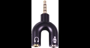 Splitter voor hoofdtelefoon en microfoon - 3,5 mm