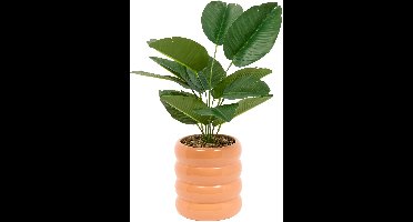 Atmosphera Kunstplant Poolside Strelitzia met keramieken pot - Ø14xH45cm - Oranje
