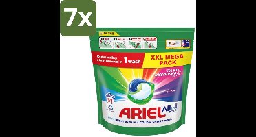 7 x Ariel Color - Wasmiddelcapsules - All-in-1 Pods - Gekleurde Was - 51 Wasbeurten - Wasmiddelcapsules - Kleurbescherming - Wasbeurten - Vlekverwijdering - Koudewas