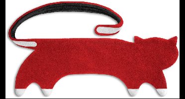 Leschi Warmtekussen Coco the cat - Rood/Zwart