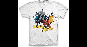 DC Comics Batman Heren Tshirt -2XL- Batman & Robin Wit