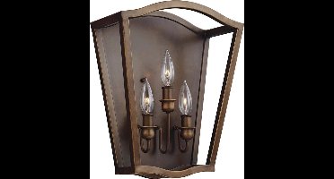 Feiss LED Wandlamp Yarmouth | 3X E14 Max 60W | Painted Aged Brass