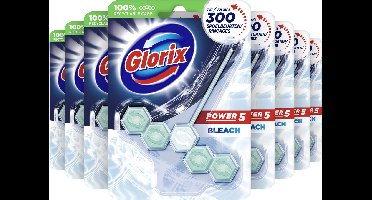 Glorix Toiletblok Power 5 Met Bleek - 9 x - Voordeelverpakking