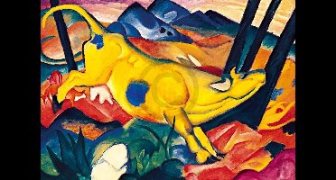 Kunstdruk Franz Marc - Die gelbe Kuh 29,7x21cm