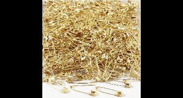 Veiligheidsspelden, L: 22 mm, dikte 0,6 mm, goud, 500 stuk/ 1 doos