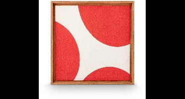 vtwonen Wanddecoratie - Stippen - Ornament van Hout - Rood - 45x45cm