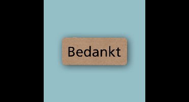Kraft Wensetiket Bedankt rechthoek -Sticker-Etiket – 500 st – Kraft