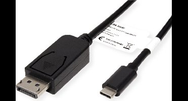 ROLINE USB type C - DisplayPort adapterkabel, v1.2, M/M, 1 m