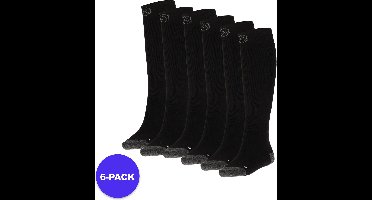 Apollo (Sports) - Skisokken Unisex - Badstof zool - Zwart - 46/48 - 6-Pack - Voordeelpakket