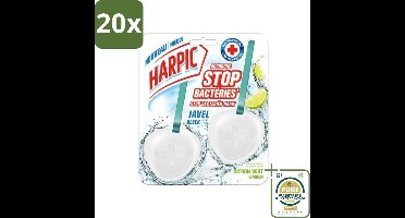 20 x Harpic - Toiletblok - Limoen - Met Bleek - 2 Blokjes - Grootverpakking - Toiletblok - Toilet Reinigen - Hygiëne - Citroengeur - Bleek